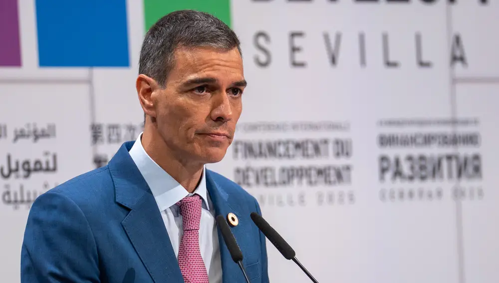 Pedro Sánchez, en la IV Conferencia Internacional sobre Financiación para el Desarrollo en Sevilla