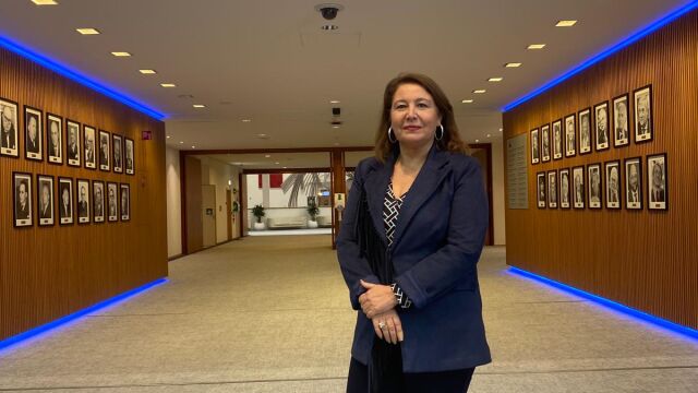 Carmen Crespo, en el Parlamento Europeo