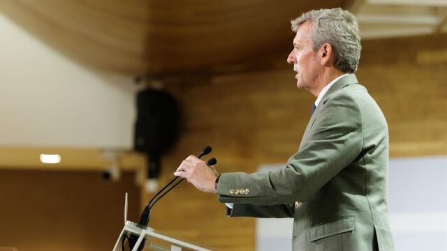 Rueda, hoy, en su comparecencia ante los medios. 
