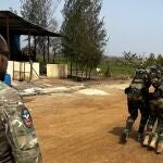 Militares españoles y senegaleses durante las actividades de formación