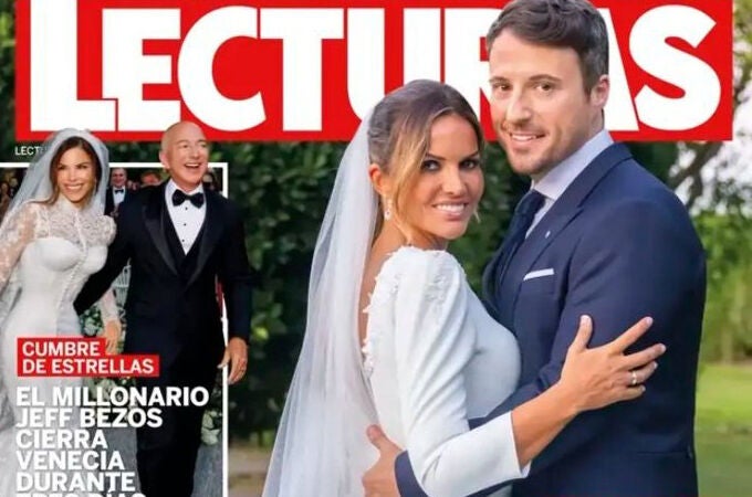 Marta López y Alejandro Huerta en su boda