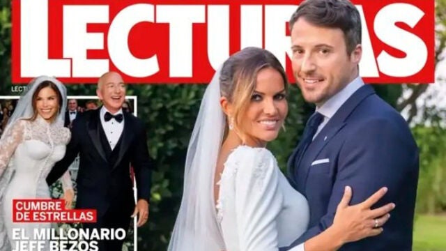Marta López y Alejandro Huerta en su boda