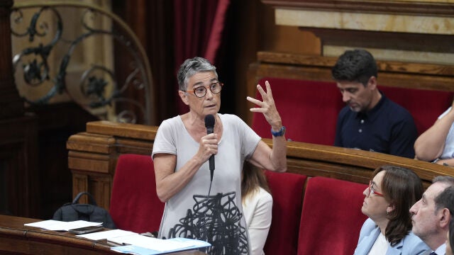 La consellera de Salud de la Generalitat, Olga Pané, en el pleno del Parlament.