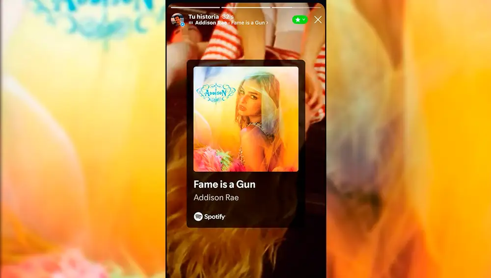 La canción ahora se reproduce