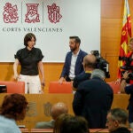Diana Morant se ha reunido con el grupo parlamentario en Les Corts Valencianes 