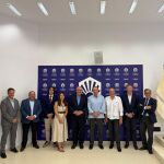Los representantes de la Universidad de Córdoba y de Caja Rural del Sur tras la firma del acuerdo
