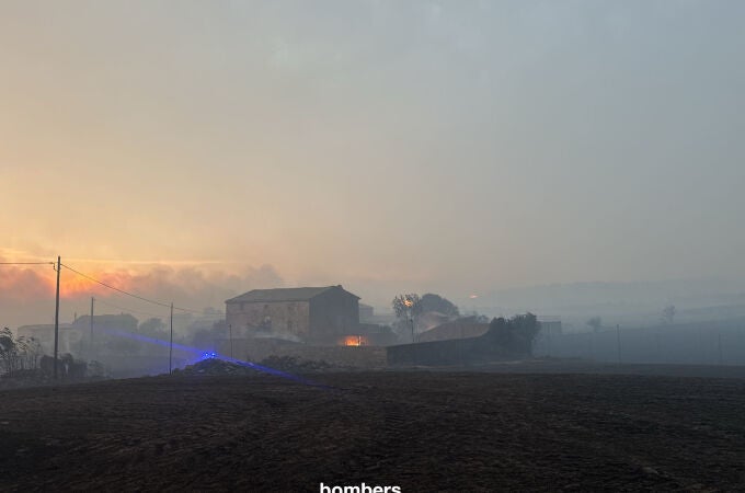 Imagen del incendio en Lleida