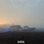 Imagen del incendio en Lleida