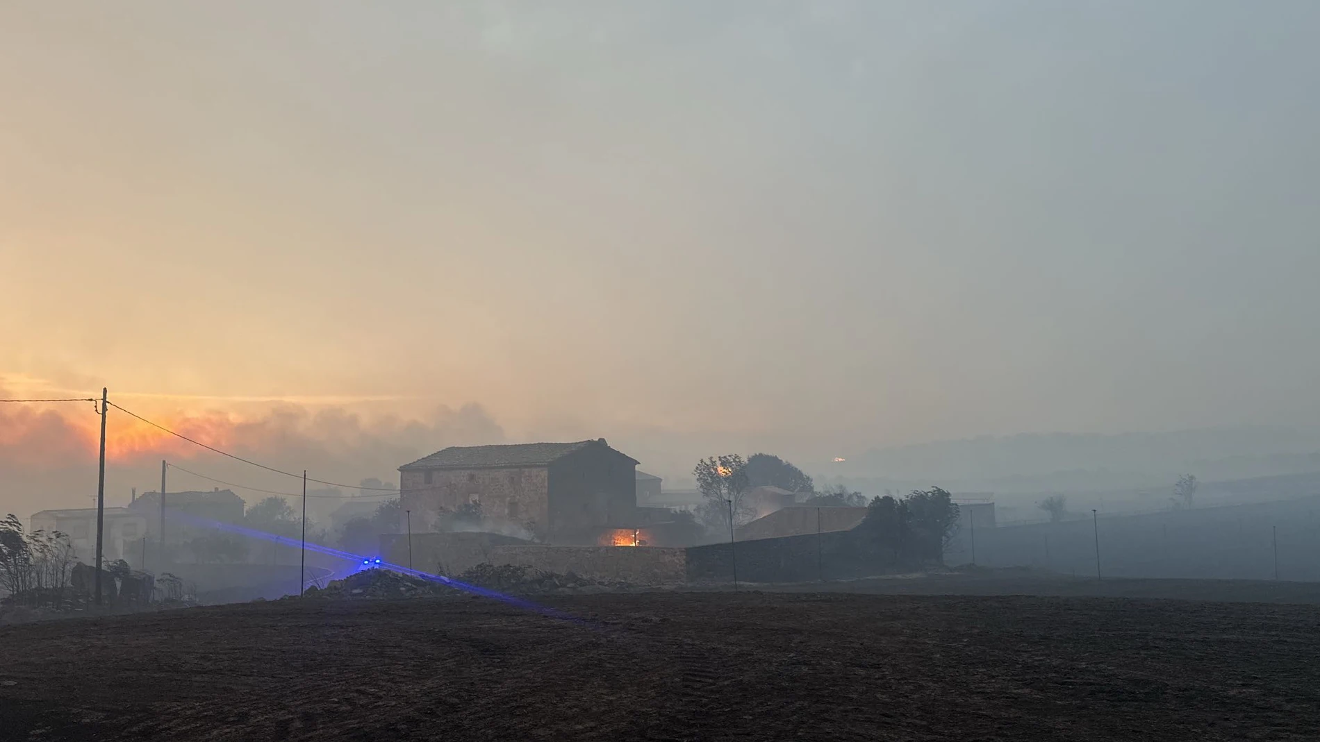 Imagen del incendio en Lleida