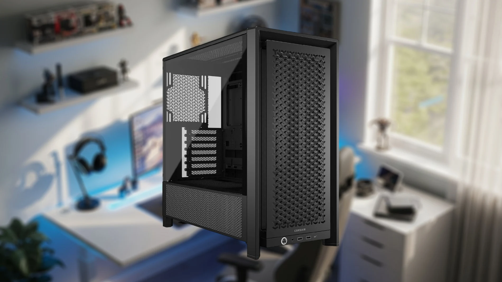 La caja CORSAIR FRAME 4000D soporta radiadores de hasta 360 milímetros