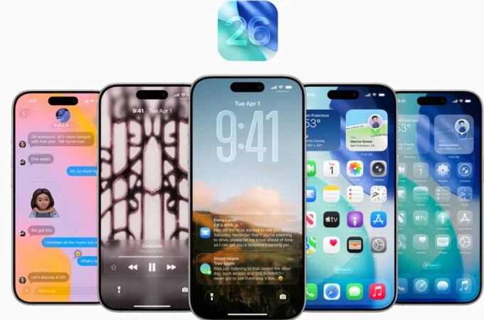Imagen promocional de las funciones de iOS 26