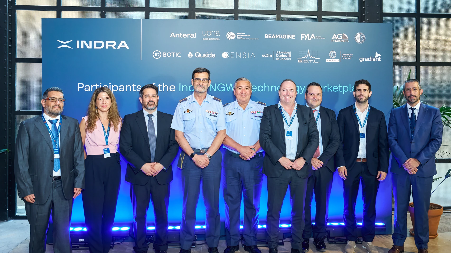 Imagen de los participantes en el Indra NGWS Technology Marketplace