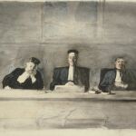 "Los tres jueces", obra pintada por Honoré Daumier