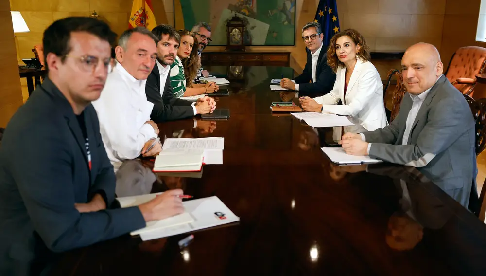 Reunión PSOE-Sumar en el Congreso