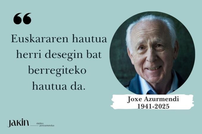 Fallece en San Sebastián a los 84 años el filósofo y pensador Joxe Azurmendi