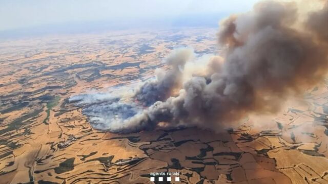 Incendio próximo a Aragón