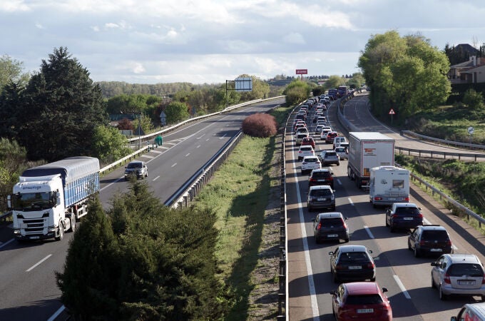 Tráfico denso en las carreteras de Castilla y León