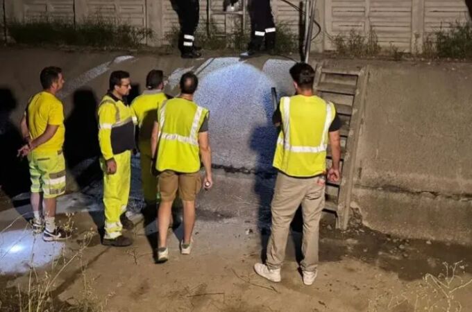 Tren parado en Pantoja el pasado lunes, 30 de junio