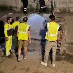 Tren parado en Pantoja el pasado lunes, 30 de junio