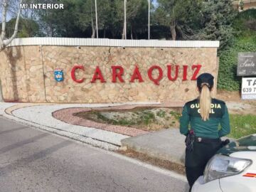 Un agente de la Guardia Civil en Caraquiz (Guadalajara)