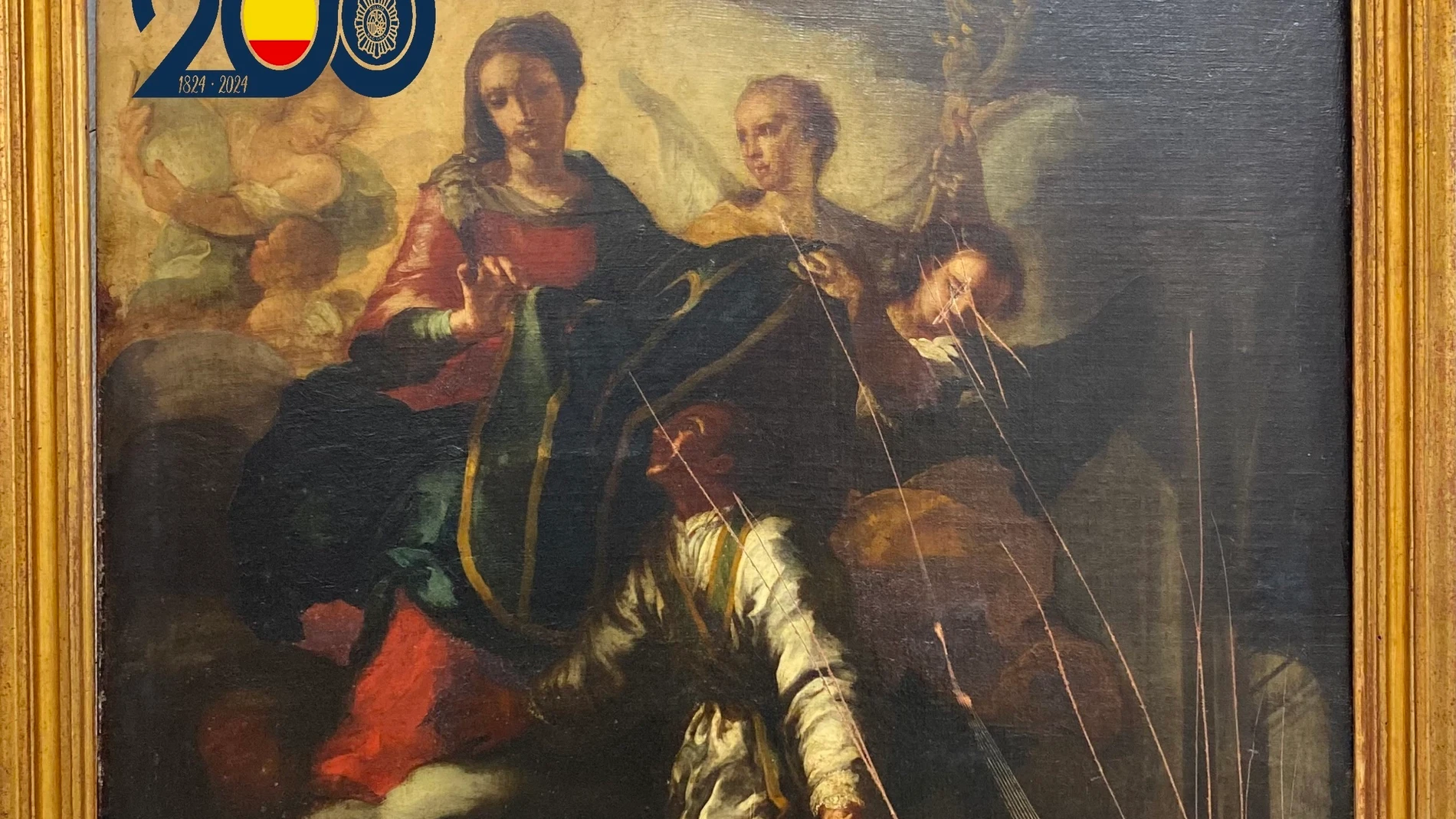 Cuadro 'La imposición de la casulla de San Ildefonso', de autor anónimo, recuperado por la Policía Nacional