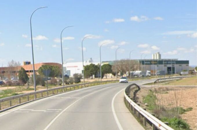 Carretera en Tarazona de La Mancha (Albacete).