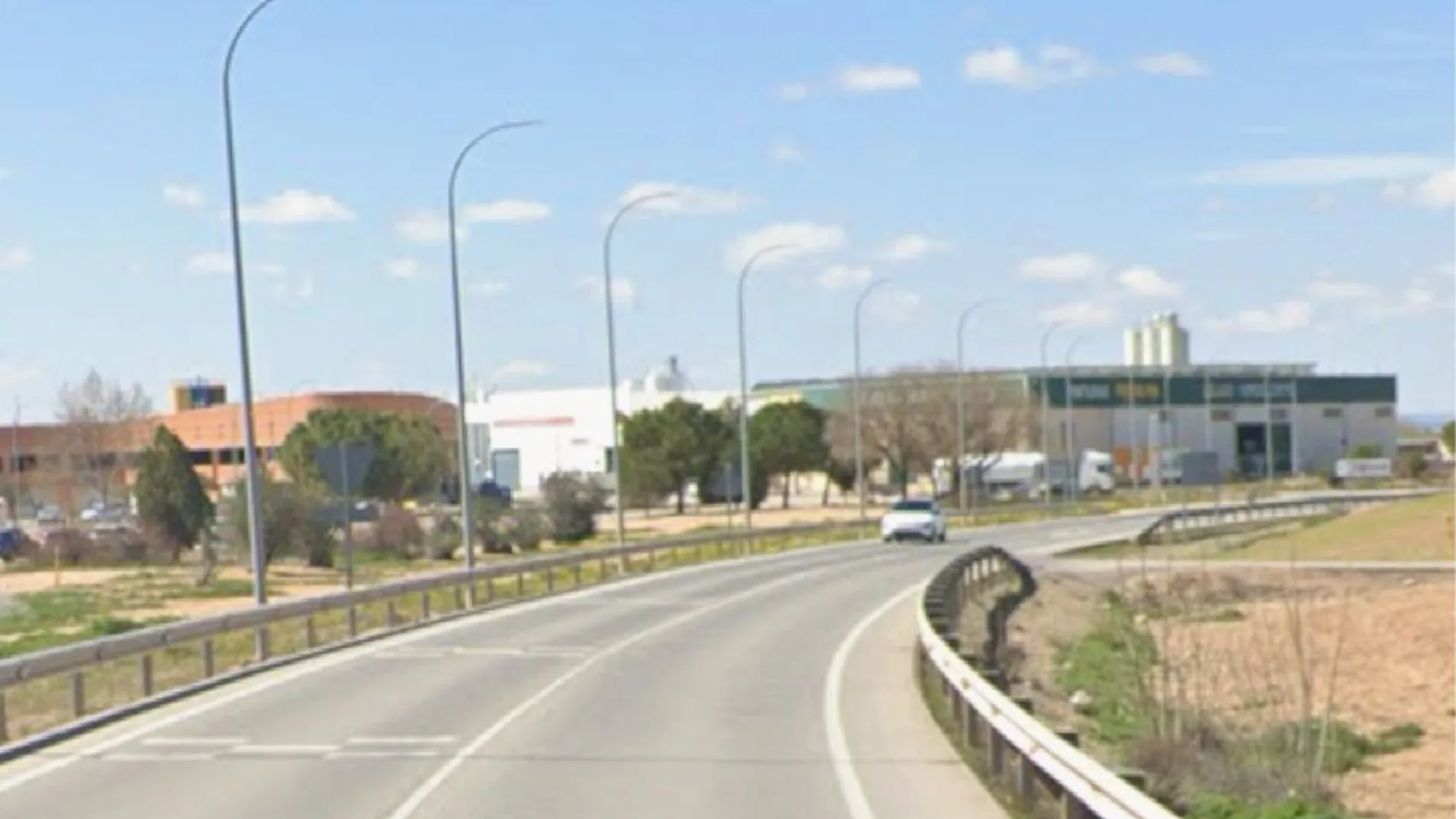 Carretera en Tarazona de La Mancha (Albacete).
