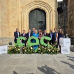 Leticia García y José Luis Sanz Merino en la gala de entrega de los premios al empresario del año en Segovia