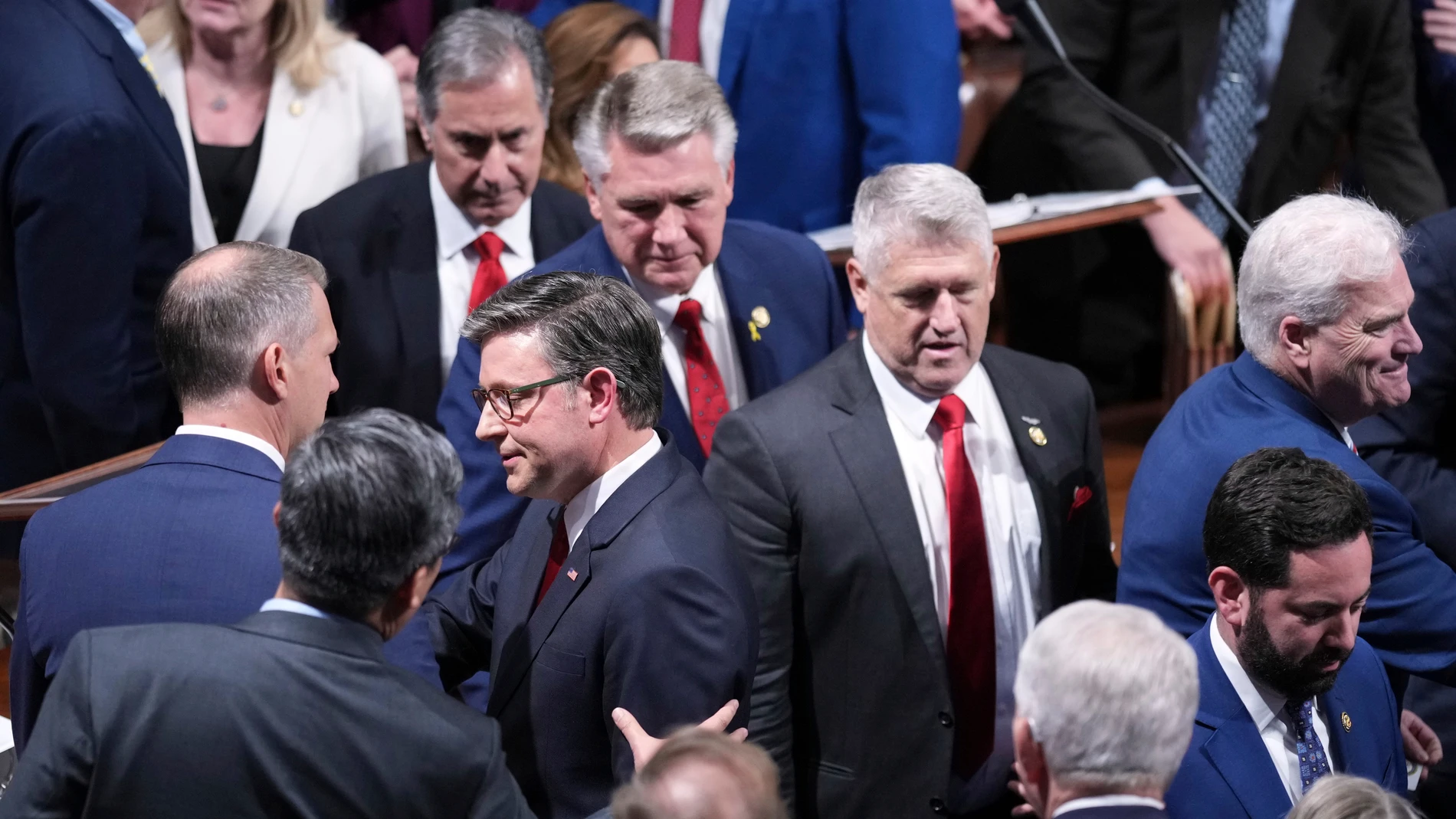 Speaker of the House Mike Johnson, R-La., is seen in the chamber at the Capitol in Washington, Thursday, July 3, 2025. (AP Photo/J. Scott Applewhite)