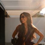 Rocío Osorno y su look en la casa de la playa.