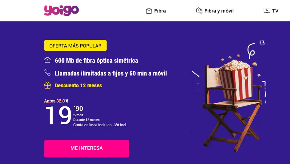 Cartel promocional de la oferta
