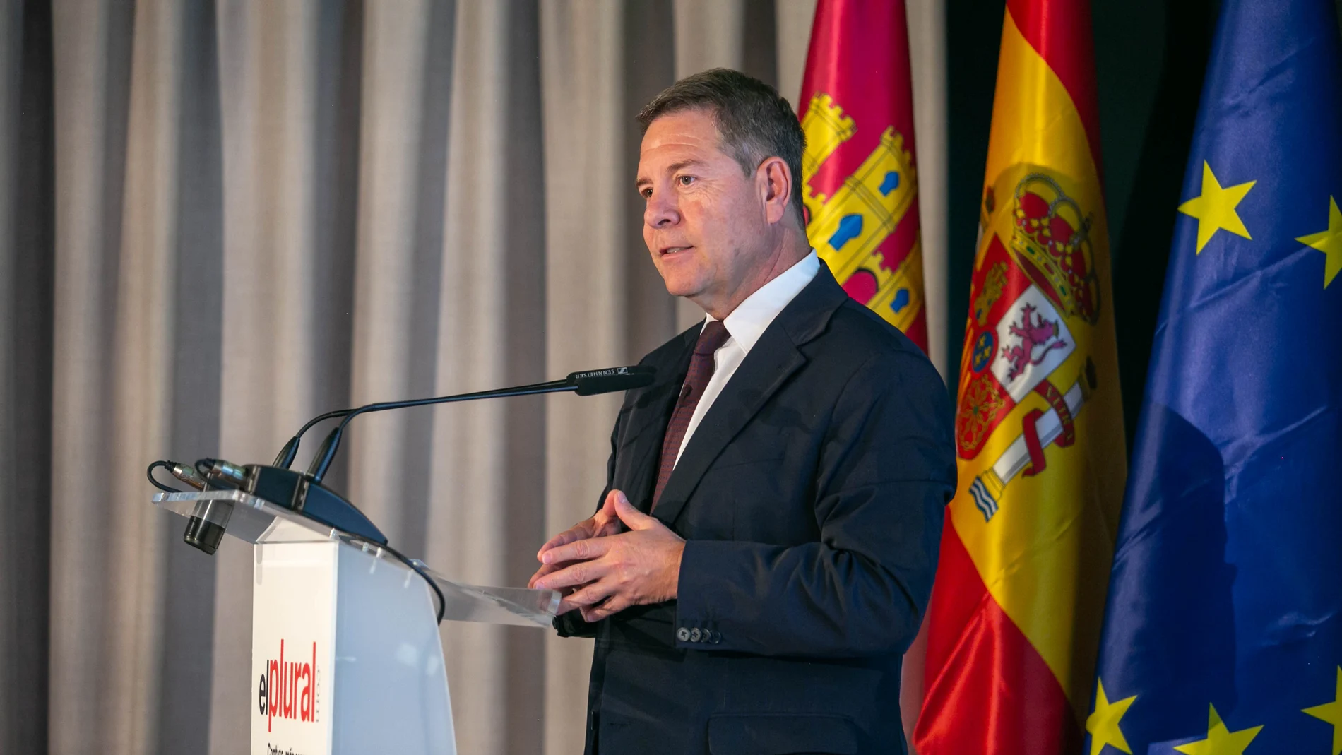 El presidente autonómico, Emiliano García-Page, este miércoles en Toledo.