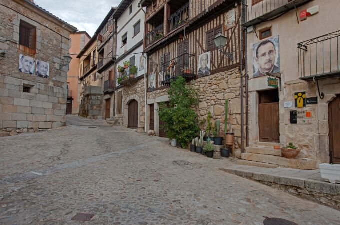 Calles y viviendas de la localidad salmantina de Mogarraz