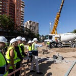 El presidente de la Junta, Juanma Moreno, durante el acto de inicio de obras de la Línea 2 del Metro de Málaga
