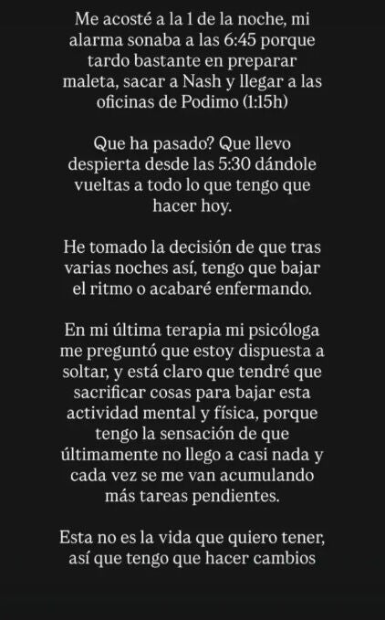 Comunicado de Nagore Robles