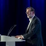Rajoy, durante su intervención en el Congreso del PP