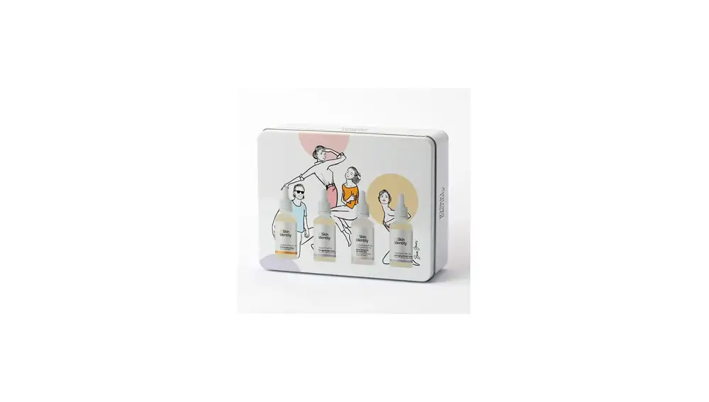 Set caja metálica.