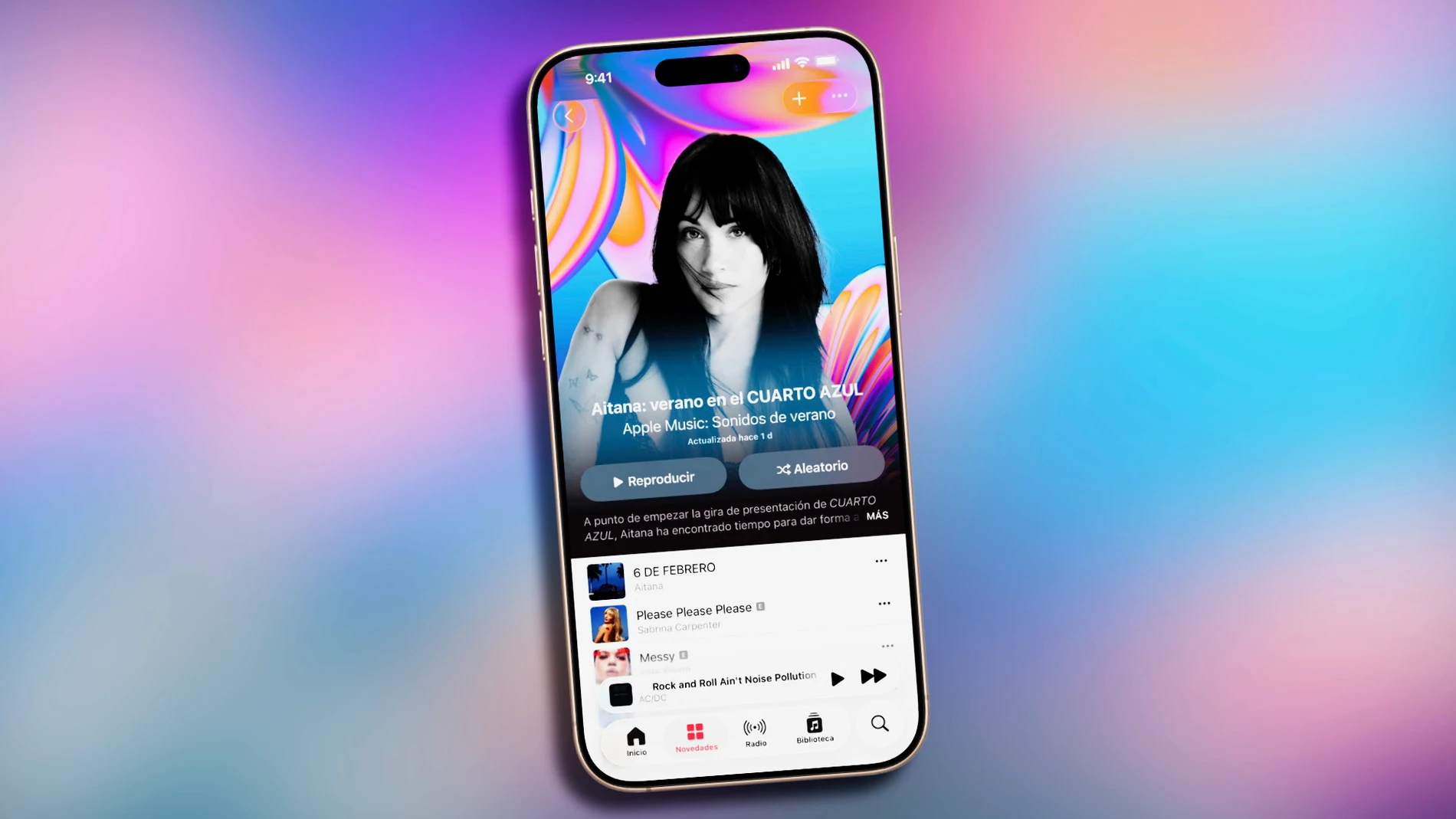 Playlist donde Aitana recopila sus canciones favoritas