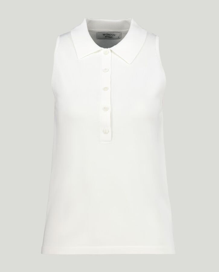 Jersey sin mangas cuello polo.