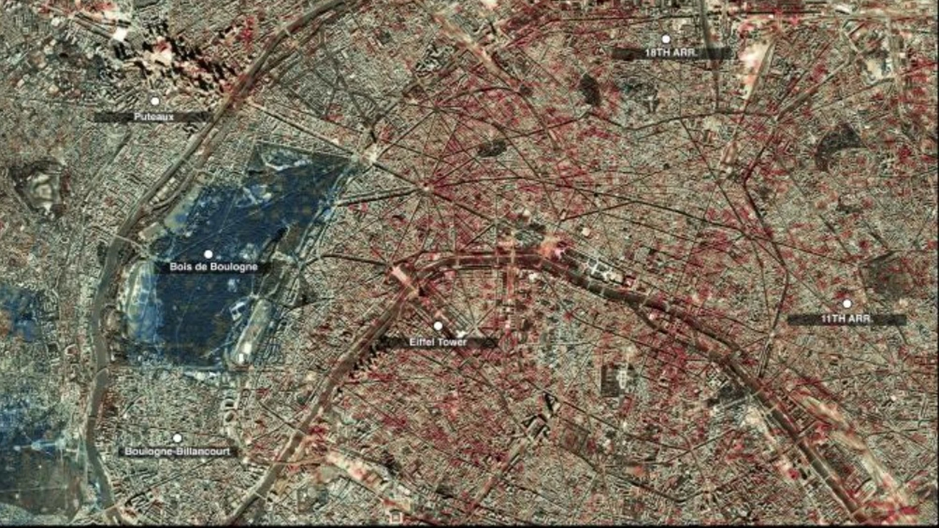 El instrumento ECOSTRESS capta París durante la ola de calor entre junio y julio de 2025 en Europa REMITIDA / HANDOUT por NASA/JPL-CALTECH Fotografía remitida a medios de comunicación exclusivamente para ilustrar la noticia a la que hace referencia la imagen, y citando la procedencia de la imagen en la firma 04/07/2025
