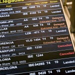 Situación en el Aeropuerto de Madrid Barajas durante la huelga de controladores aéreos franceses