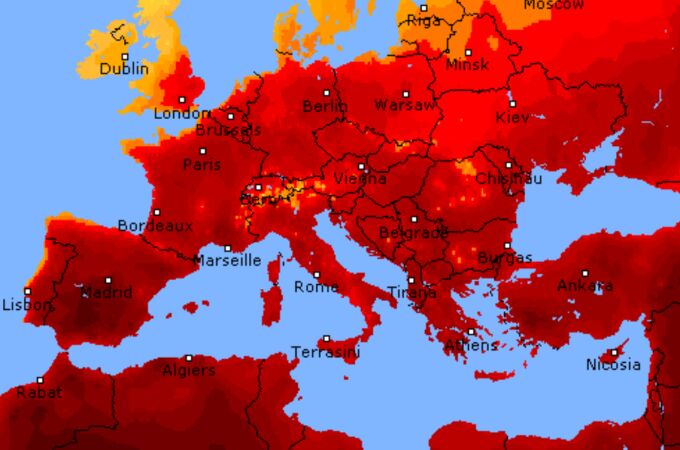 Así se ve el mapa meteorológico de Europa para la semana que viene