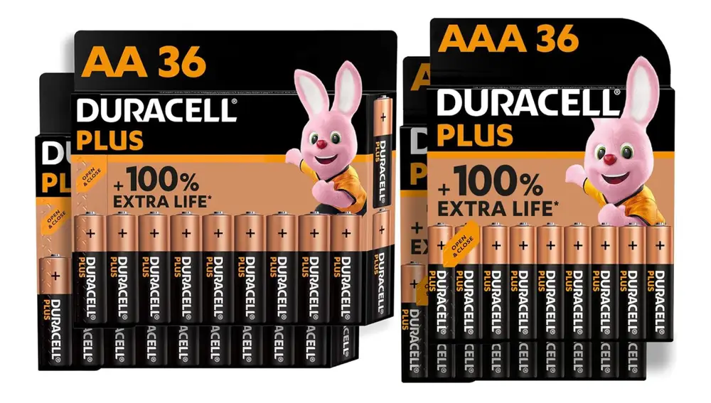 Las pilas Duracell Plus duran hasta un 100 % más