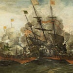 Imagen de archivo de una batalla naval de la Armada española. España derrotó y humilló en varias ocasiones a Gran Bretaña a lo largo de la historia
