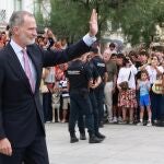 El Rey, a su llegada al Foro España-Estados Unidos