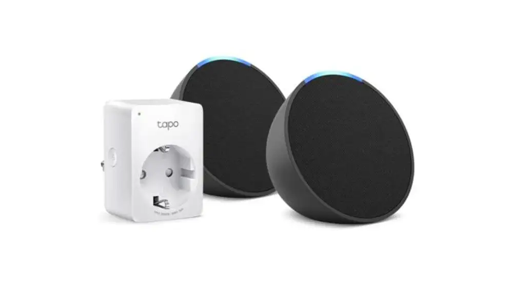 Echo Pop | Antracita, pack de 2 + Tapo P100MA