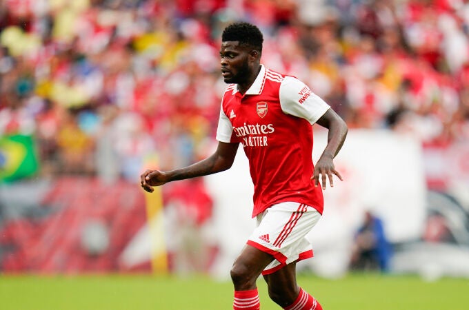 Thomas Partey, con la camiseta del Arsenal