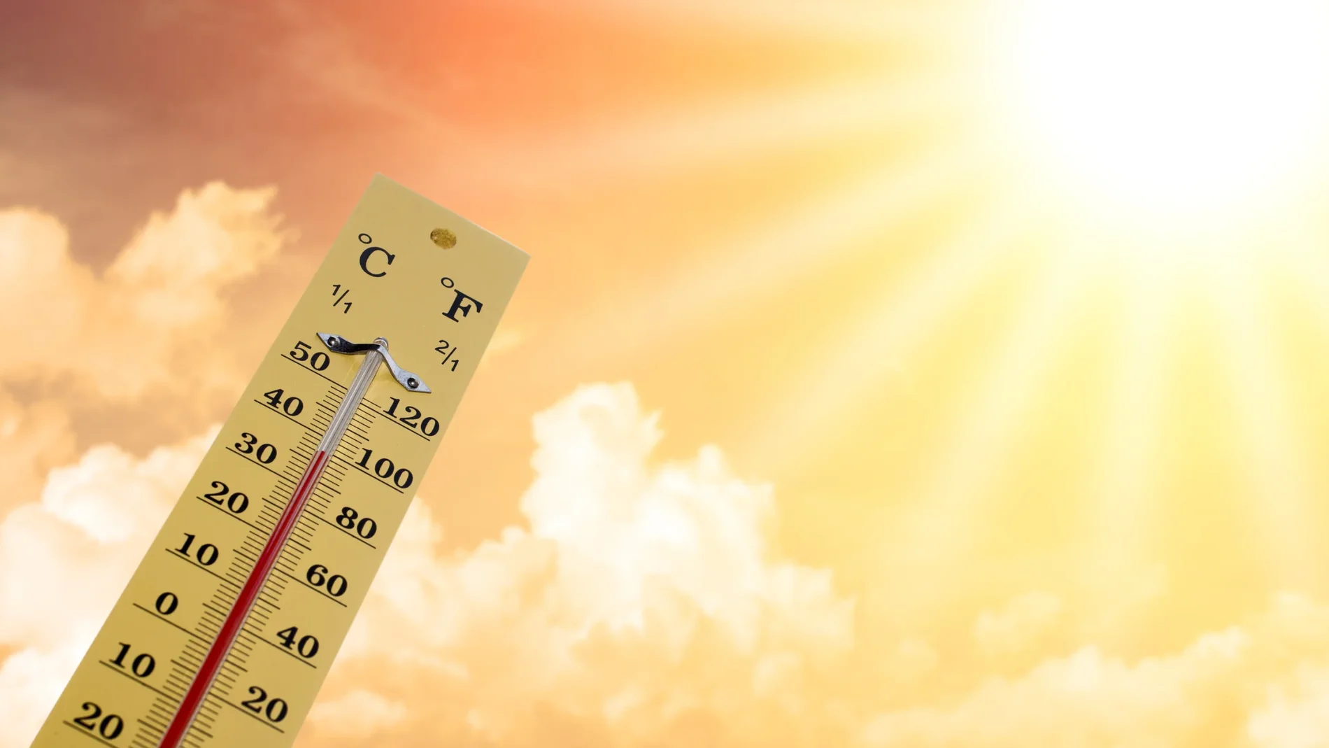 Termómetro a casi 40 grados Cº