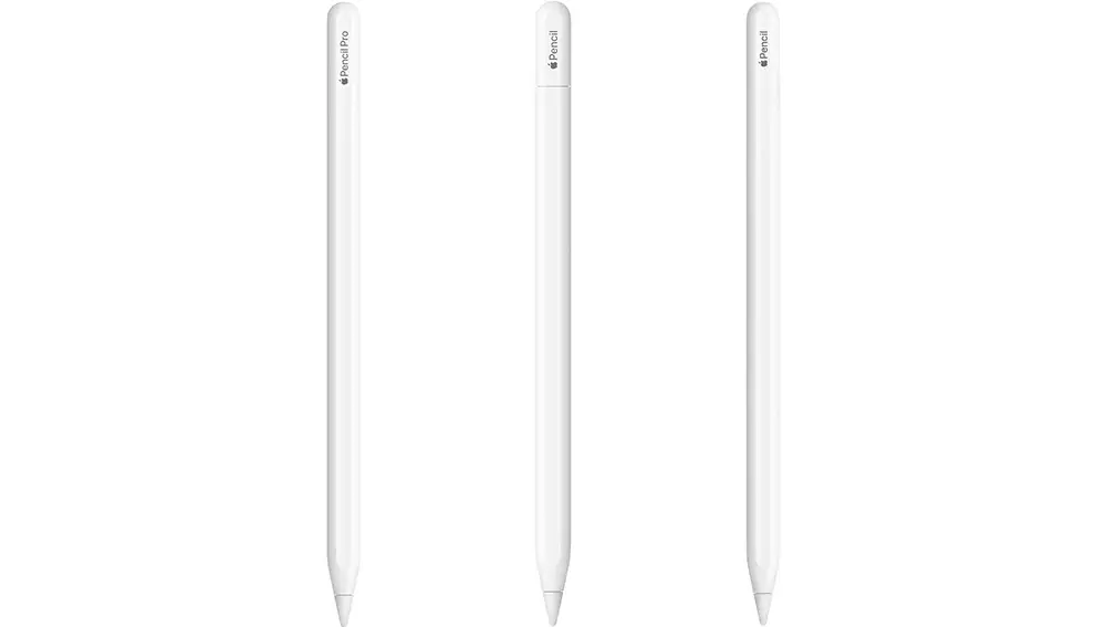 Los últimos tres modelos del lápiz óptico Apple Pencil