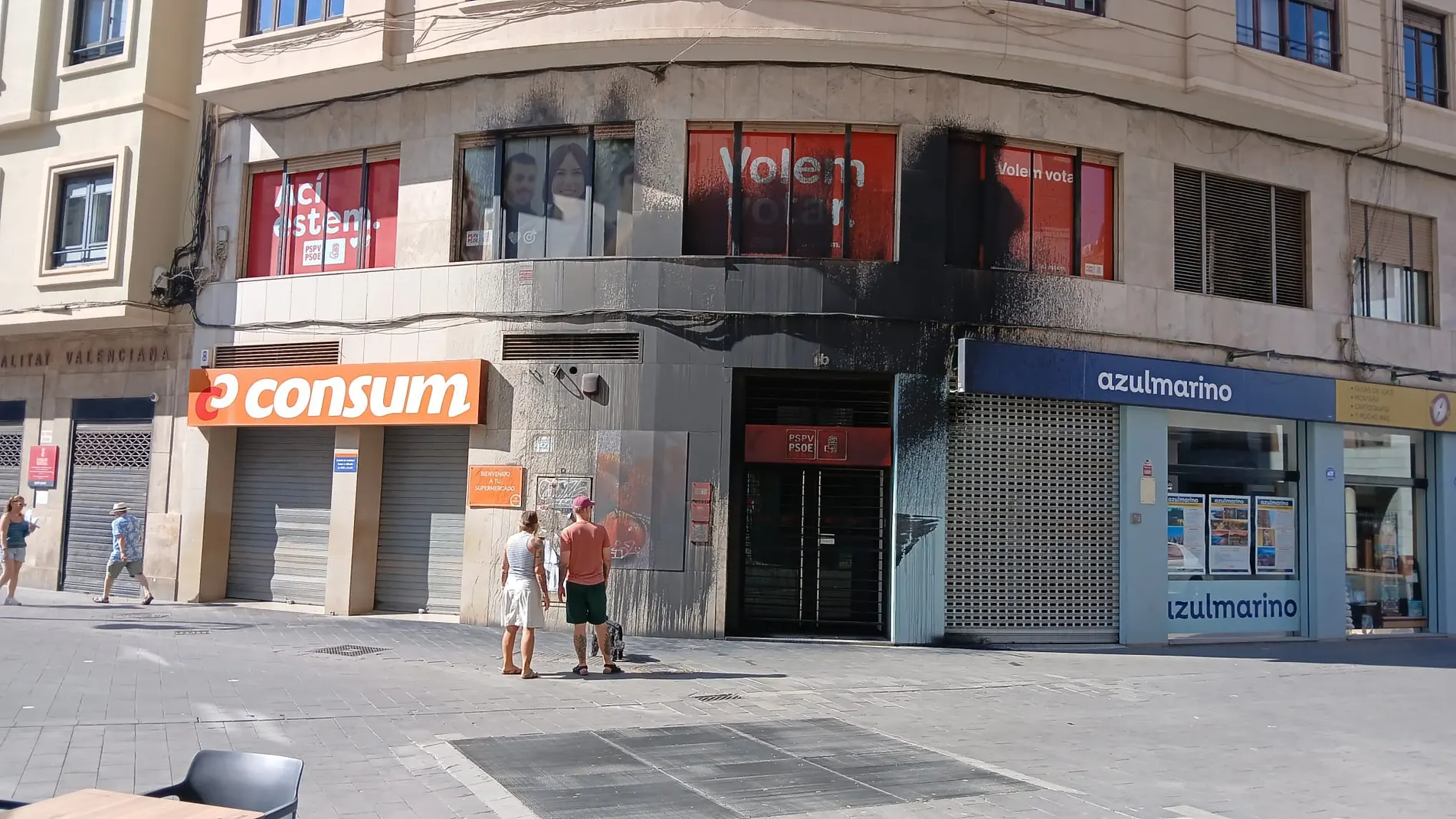 Imagen de la sede del PSPV, situada en la calle Hospital